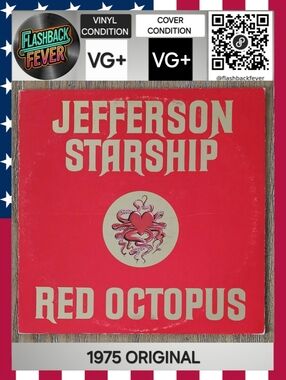 JEFFERSON STARSHIP•Red Octopus•1975 US (#BFL1-0999) Indianapolis Pressing
